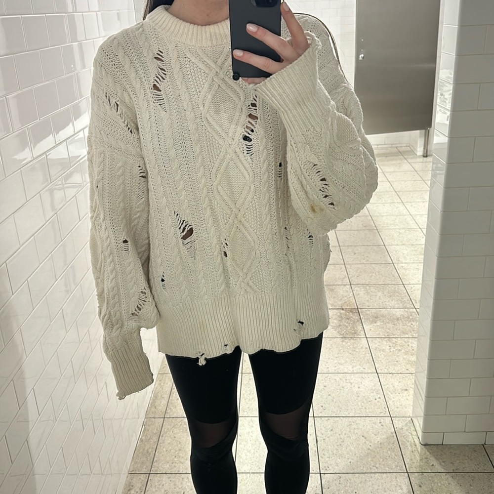 Oversized ripped sweater the Kooples size small